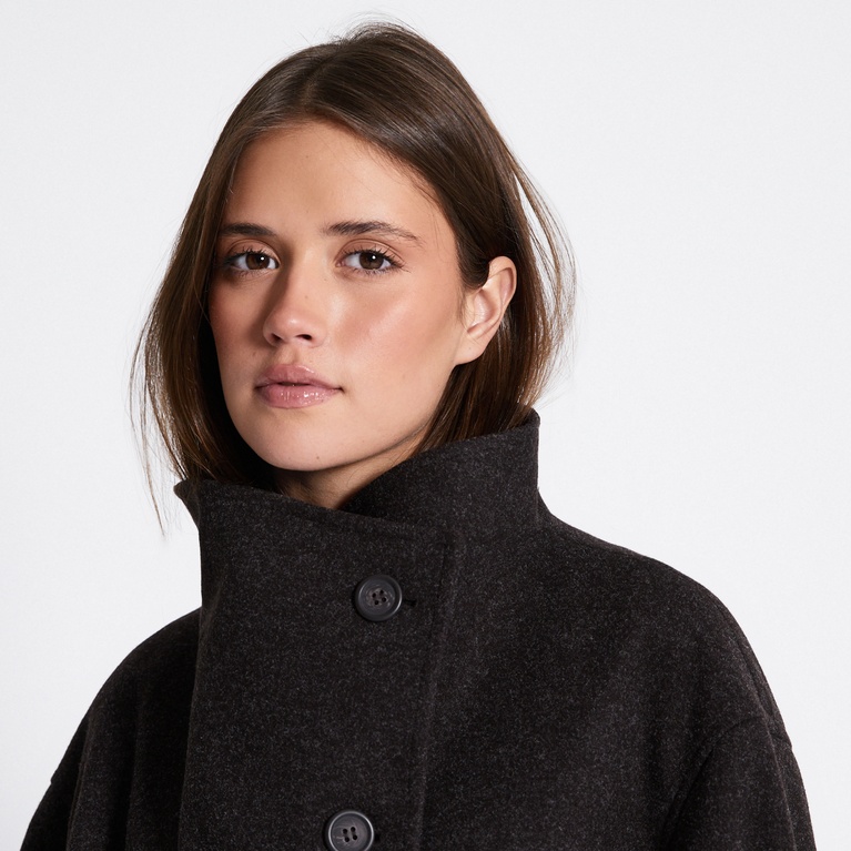 Funnel neck jacket "Blaire" Dark Brown